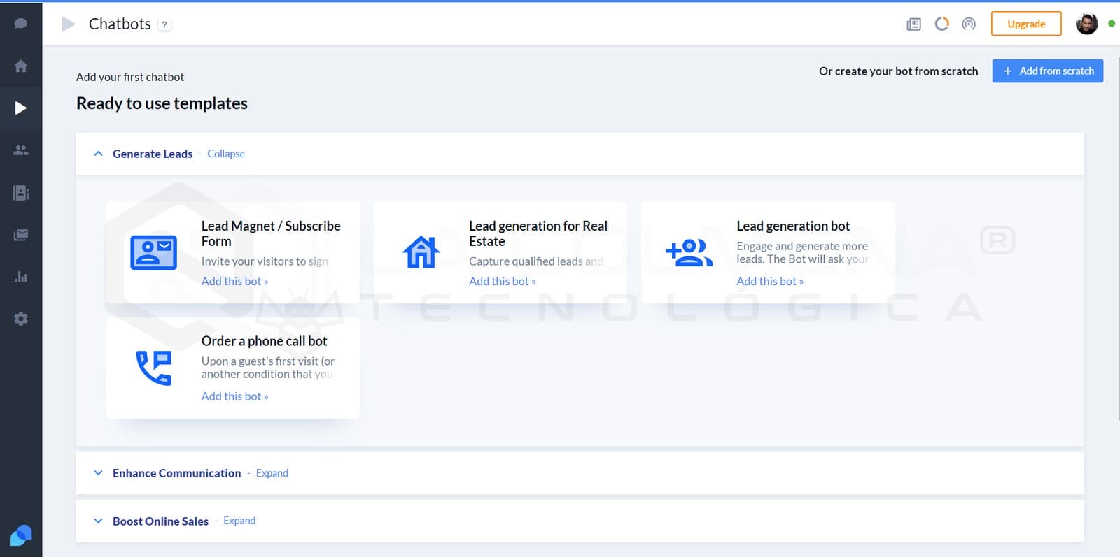 Plantillas tidio para generar clientes potenciales