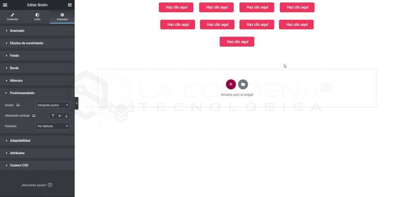 Elementos apilados horizontalmente