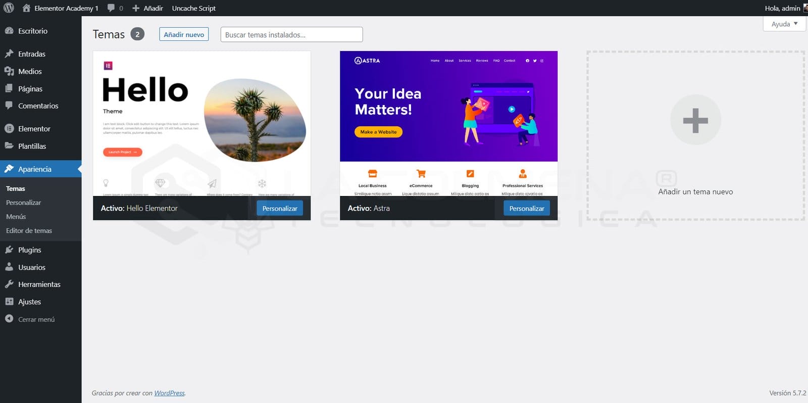 Qué tema elegir Astra o Hello Elementor
