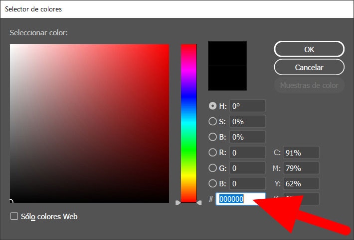 Selector de color de Adobe Illustrator