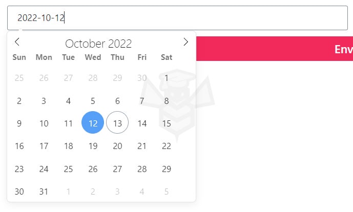 Elementor Pro Form widget calendar